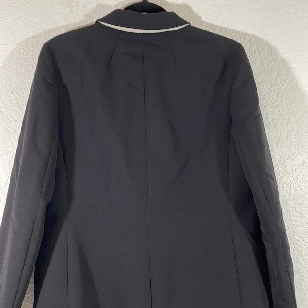 Madewell 2 Button Blazer Long Sleeve Solid Black Size 12 Career Style# 07901 - Picture 5 of 8